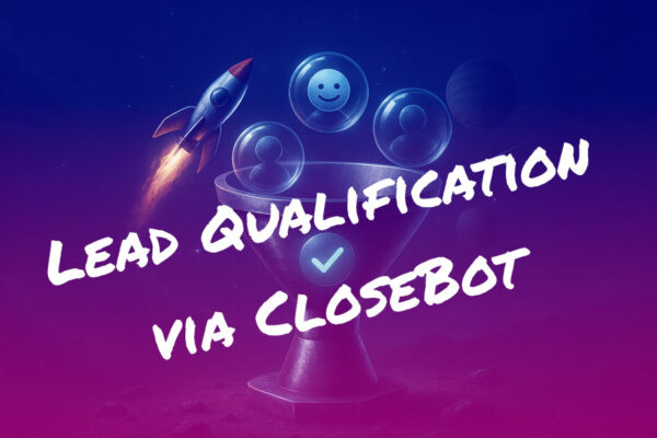 Lead qualification graphic featuring a trophy, smiling icons, and a rocket, representing AI-driven lead qualification strategies via CloseBot.