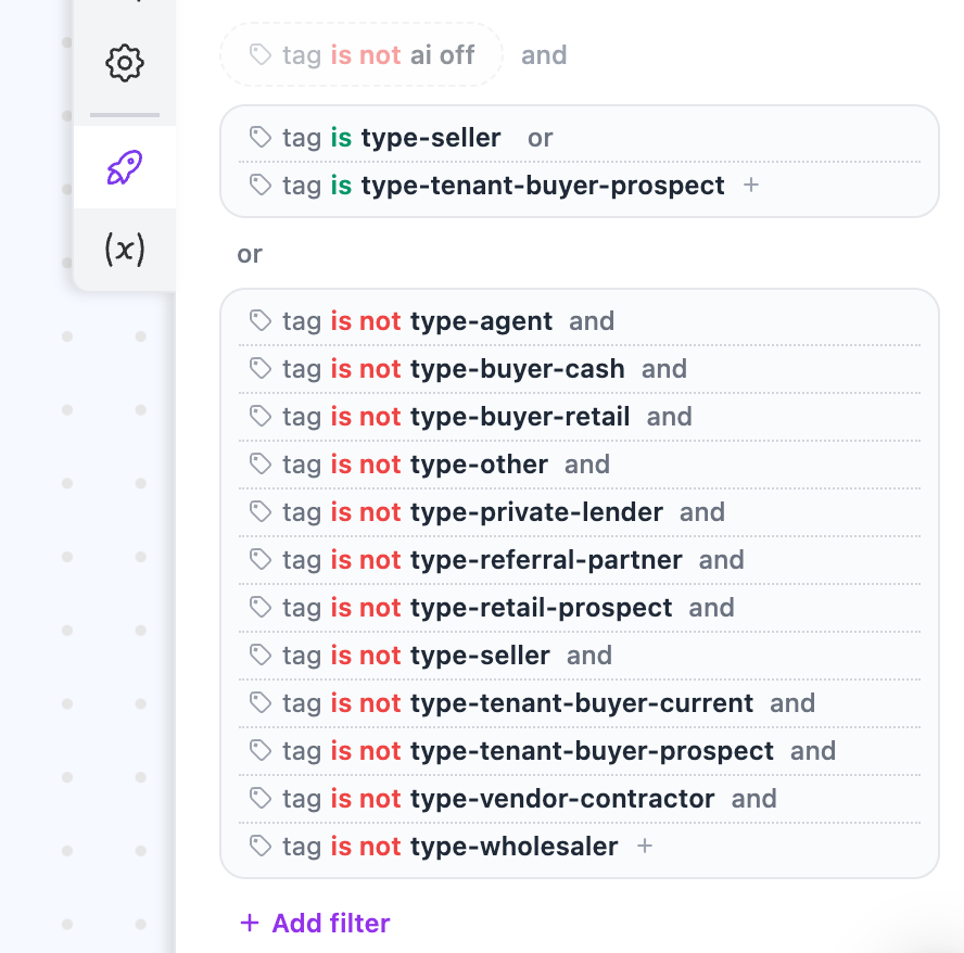 filtering who ai chats with