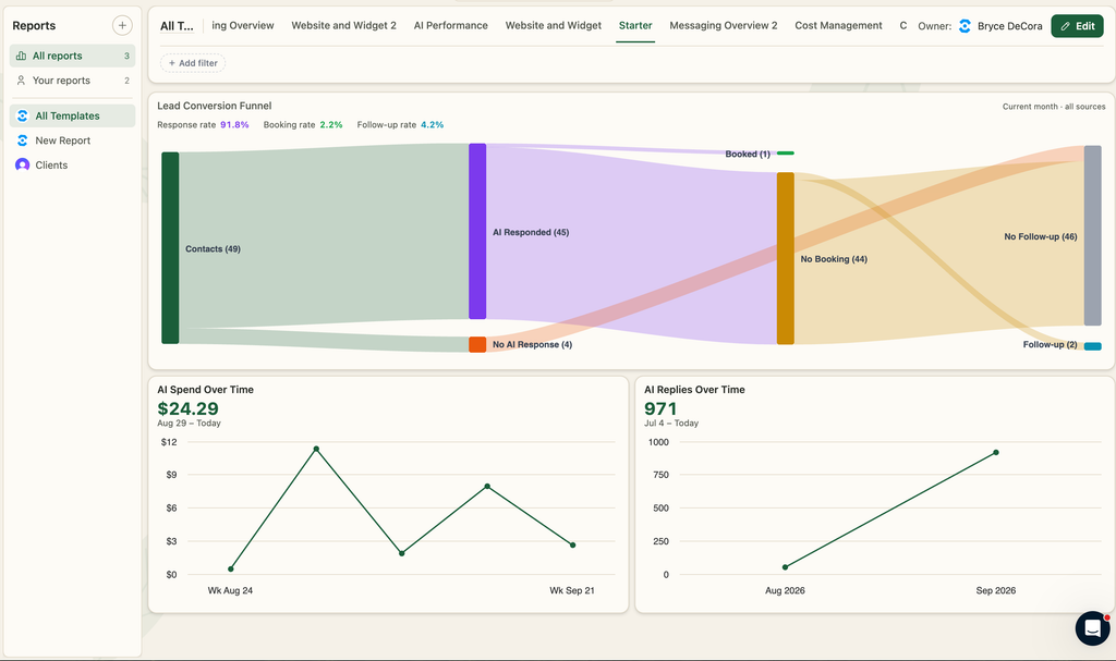 starter dashboard closebot
