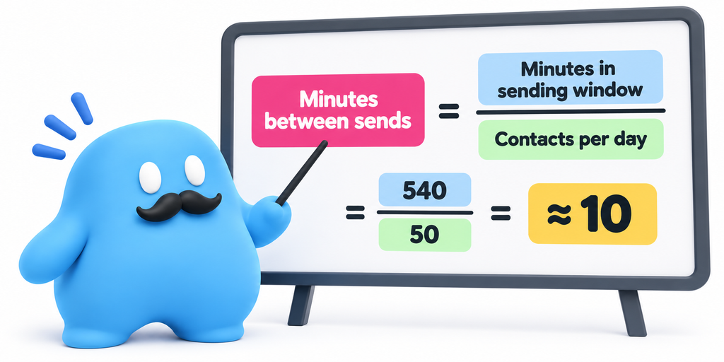 calculating the batch time for database reactivation drip sending